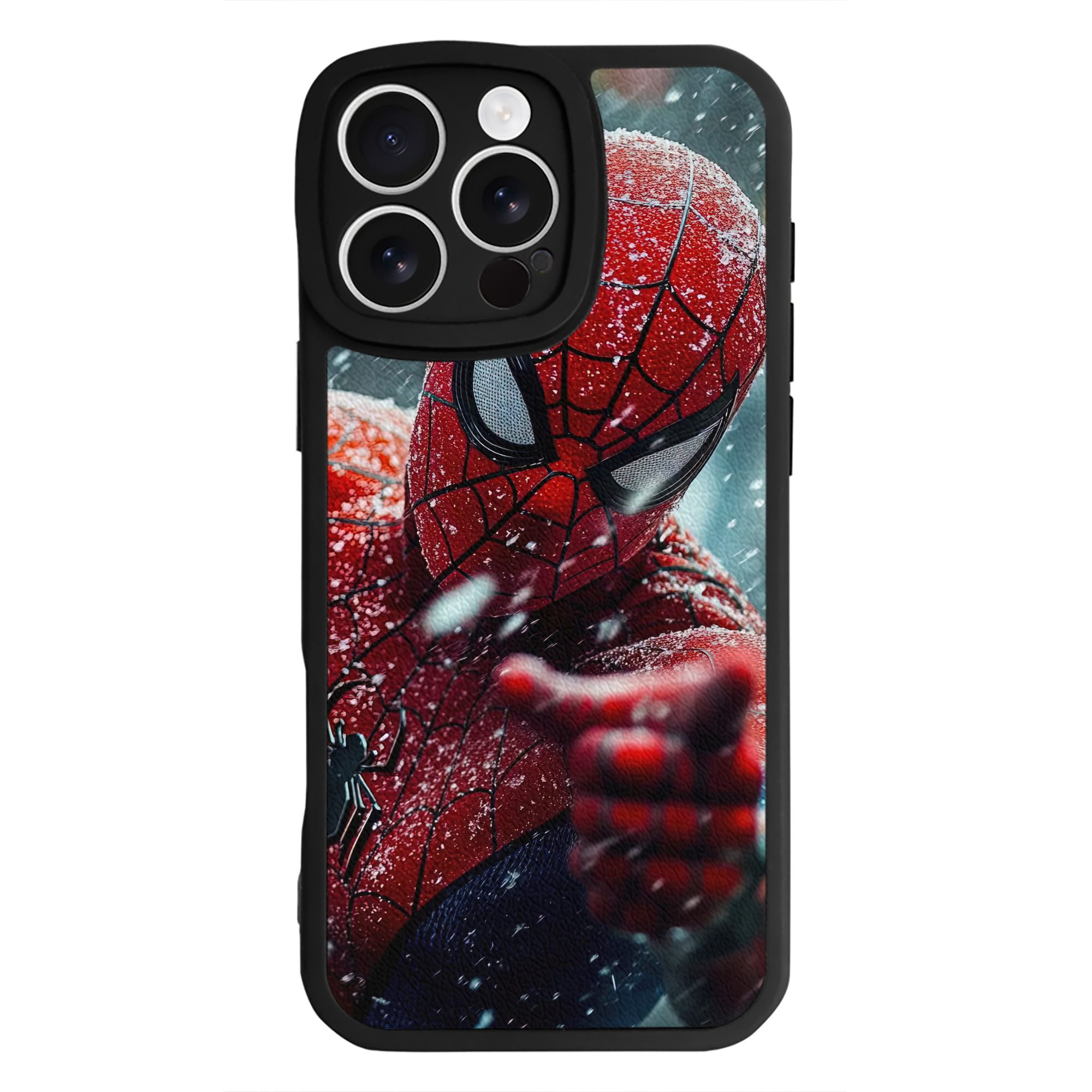 （画像用） Spider Man スパイダーマン 【iPhone 16シリーズ対応】シリコンスマホケース（レザー調） 材質：シリコン